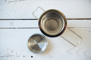 Extra-Fine Tea Infuser, with lid + drip dish